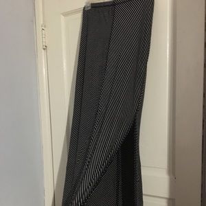 W by Worth Maxi Skirt, Black with White Stripes